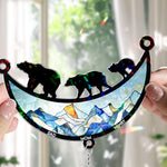 Bear Family - Personalized Acrylic Suncatcher With Crystal Ball Prism