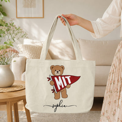 Bear School Spirit - Personalized Tote Bag