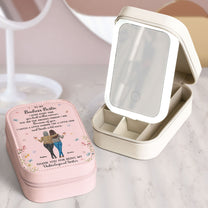 Because Of You I Laugh A Little Harder Cry A Little Less & Smile A Lot More - Custom Makeup Box With LED Mirror