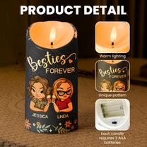 Because Of You I Laugh A Little Harder Friendship Gift - Personalized LED Candle