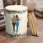 Because Of You I Laugh A Little Harder Friendship - Personalized Candle