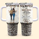 Because Of You I Laugh A Little Harder - Personalized 40oz Tumbler With Straw