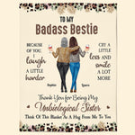 Because Of You, I Laugh A Little Harder - Personalized Blanket - Gift For Friend