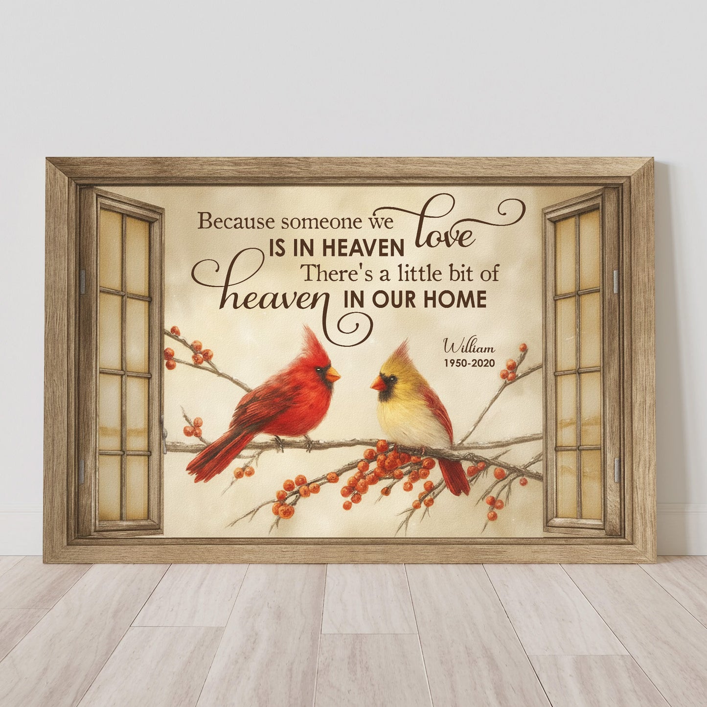 Because Someone We Love Is In Heaven Memorial Gift - Personalized Poster/Canvas
