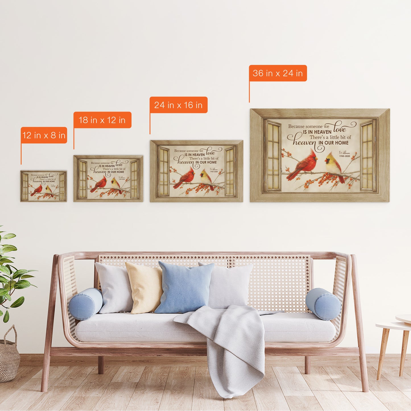 Because Someone We Love Is In Heaven Memorial Gift - Personalized Poster/Canvas