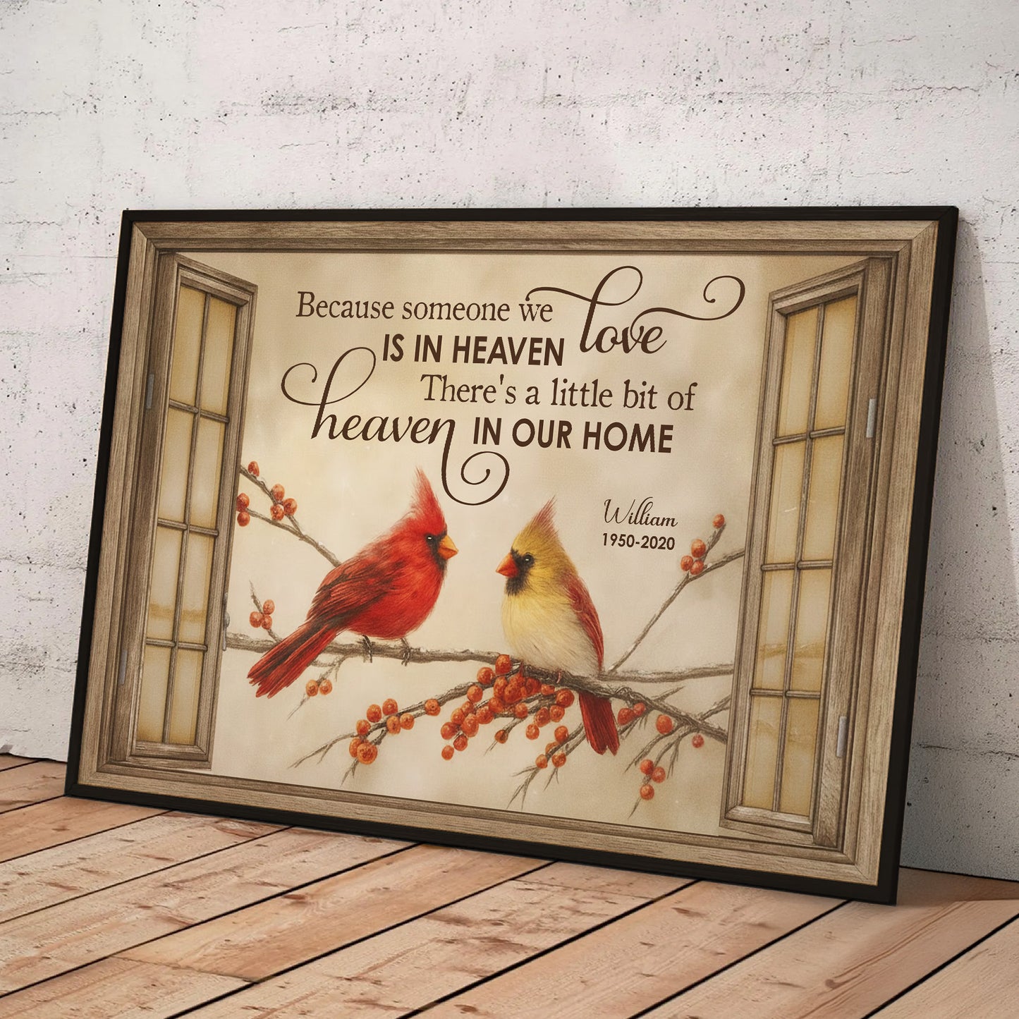 Because Someone We Love Is In Heaven Memorial Gift - Personalized Poster/Canvas