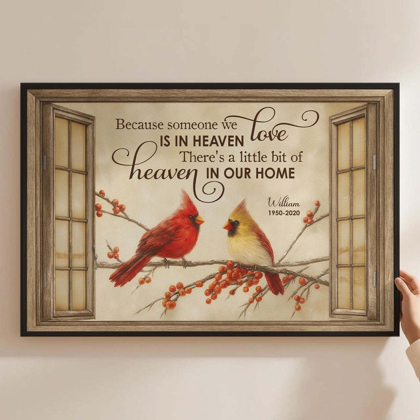 Because Someone We Love Is In Heaven Memorial Gift - Personalized Poster/Canvas