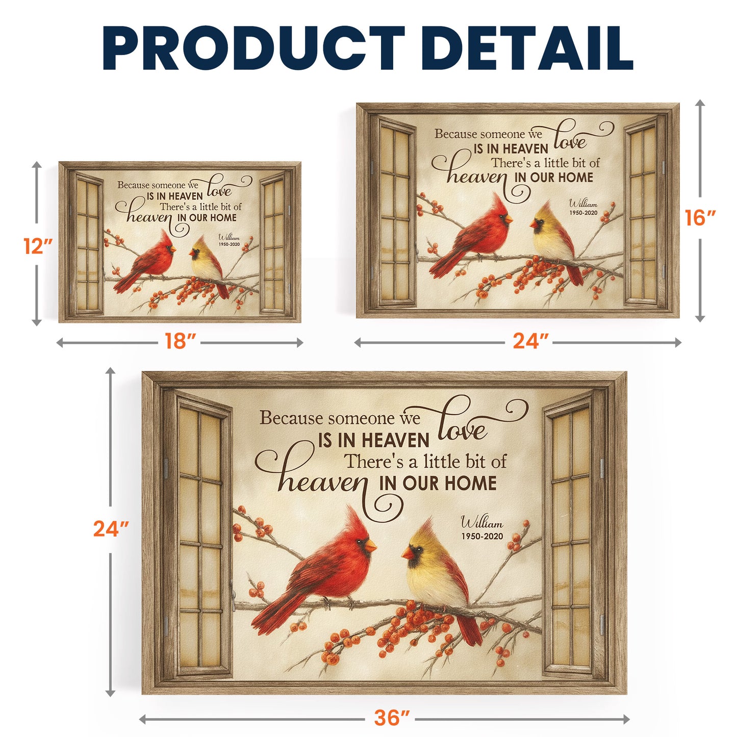 Because Someone We Love Is In Heaven Memorial Gift - Personalized Poster/Canvas