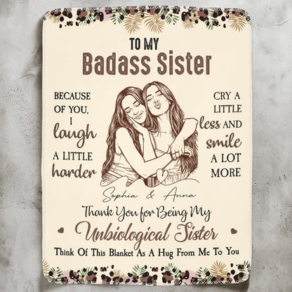 Because-Of-You,-I-Laugh-A-Little-Harder-Friendship-Thankyou-Gifts-Turn-Your-Photo-Into-Art-Personalized-Blanket-2