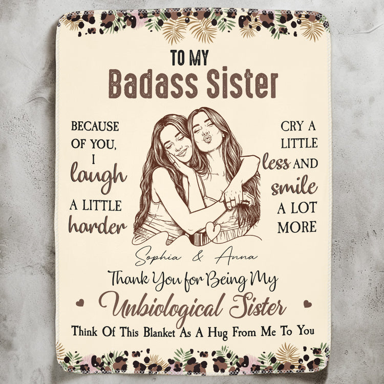 Because-Of-You,-I-Laugh-A-Little-Harder-Friendship-Thankyou-Gifts-Turn-Your-Photo-Into-Art-Personalized-Blanket-2