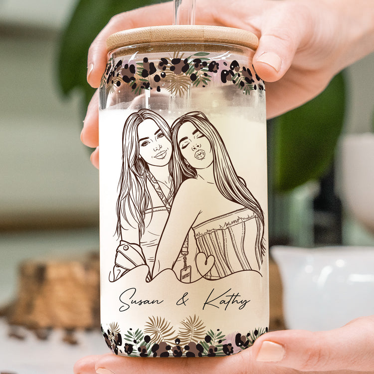 Because-Of-You-I-Laugh-A-Little-Harder-Friendship-Turn-Your-Photo-Into-Art-Personalized-Glass-Cup-3