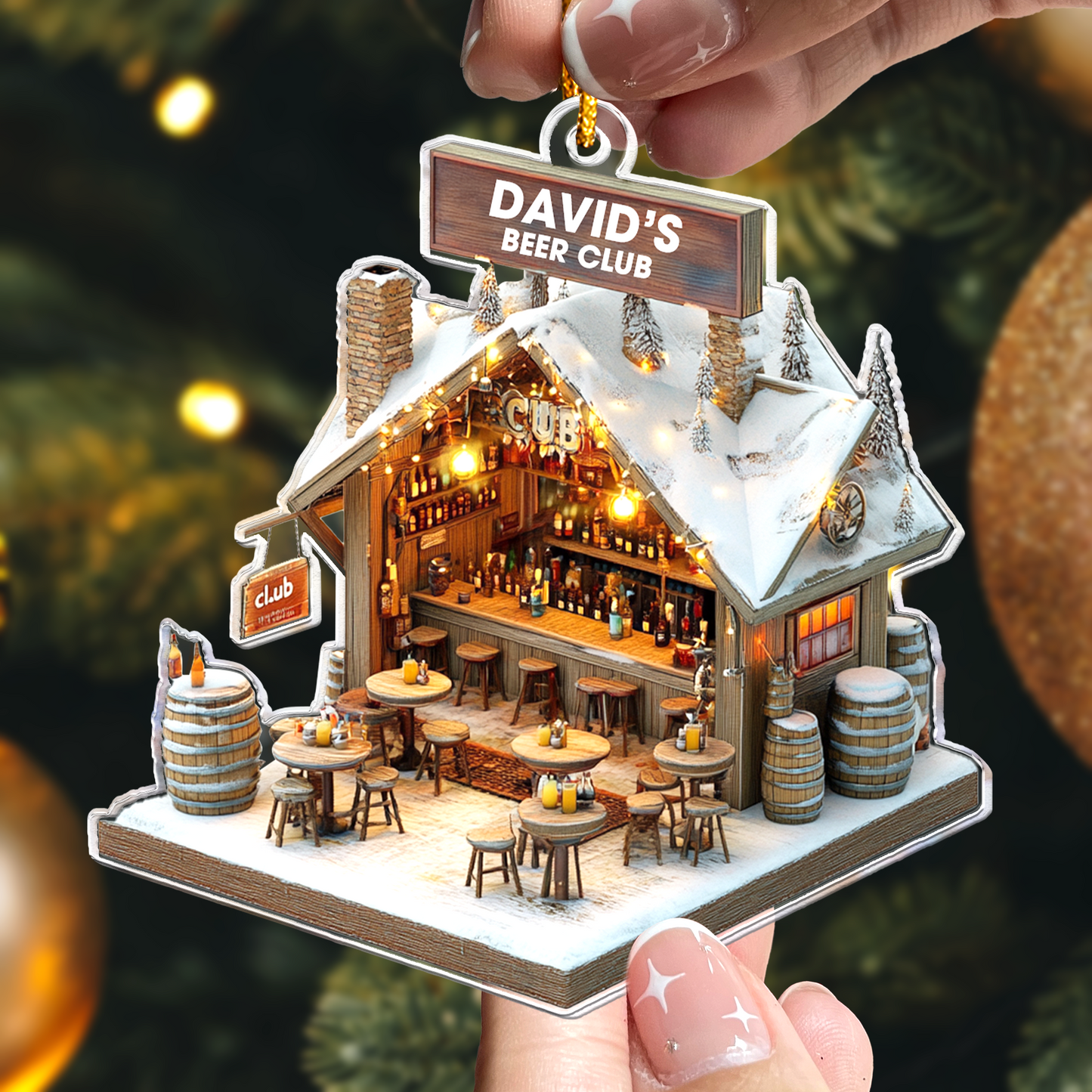 Beer Club Ornament - Beer Bar, Beer Pub - Beer Lovers - Personalized Acrylic Ornament