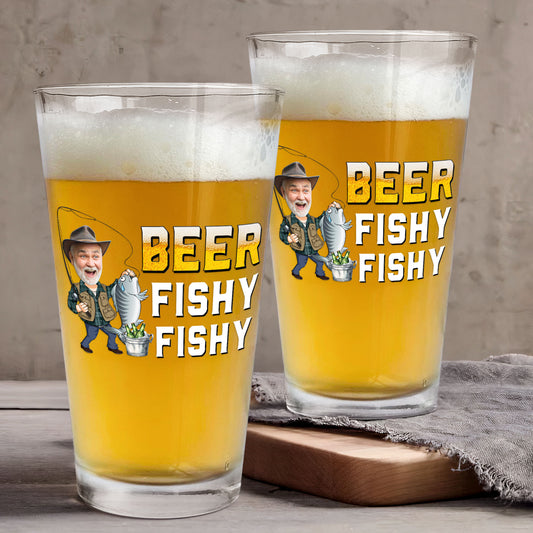 Beer Fishy Fishy - Personalized Beer Glass