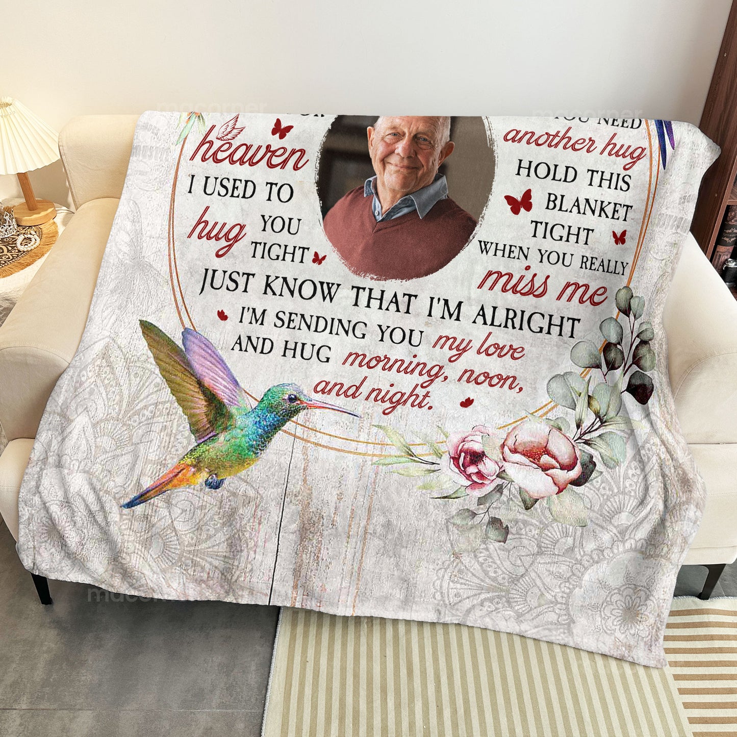 Before I Left For Heaven - Memorial Gift - Personalized Photo Blanket