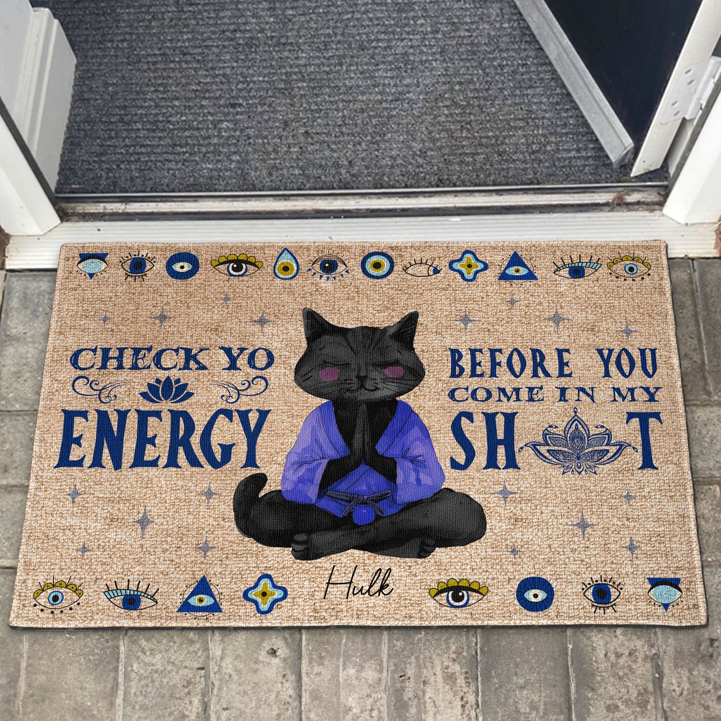 Before You Go In  - Personalized Doormat