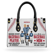 Behind Every Baseball Player - Personalized Leather Bag