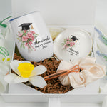 Behind You All Your Memories Custom Birth Month Flower - Graduation Gift Box Set