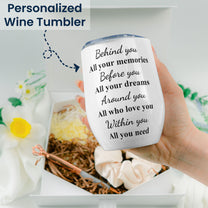 Behind You All Your Memories Custom Birth Month Flower - Graduation Gift Box Set