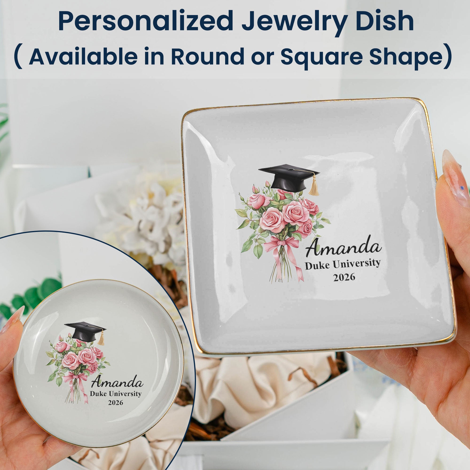 Behind You All Your Memories Custom Birth Month Flower - Graduation Gift Box Set