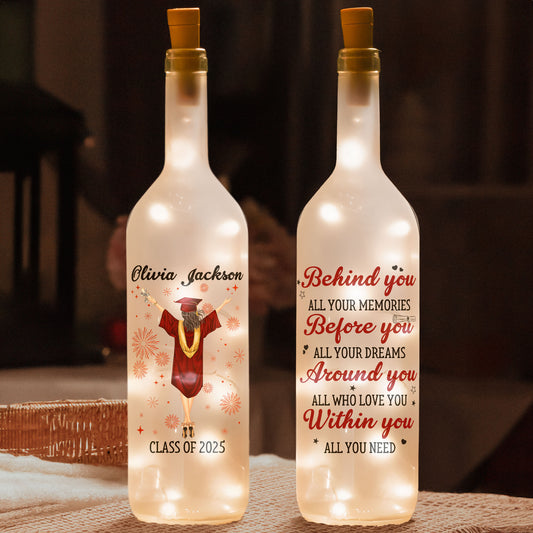 Behind You All Your Memories - Personalized Bottle Lamp