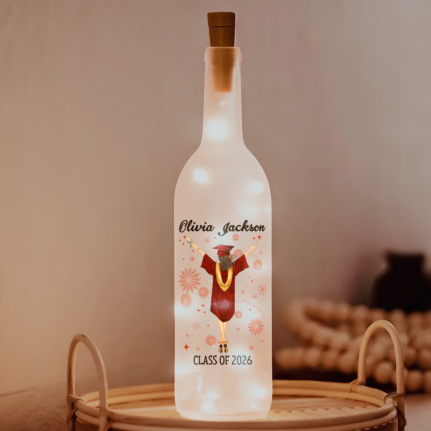 Behind You All Your Memories - Personalized Bottle Lamp