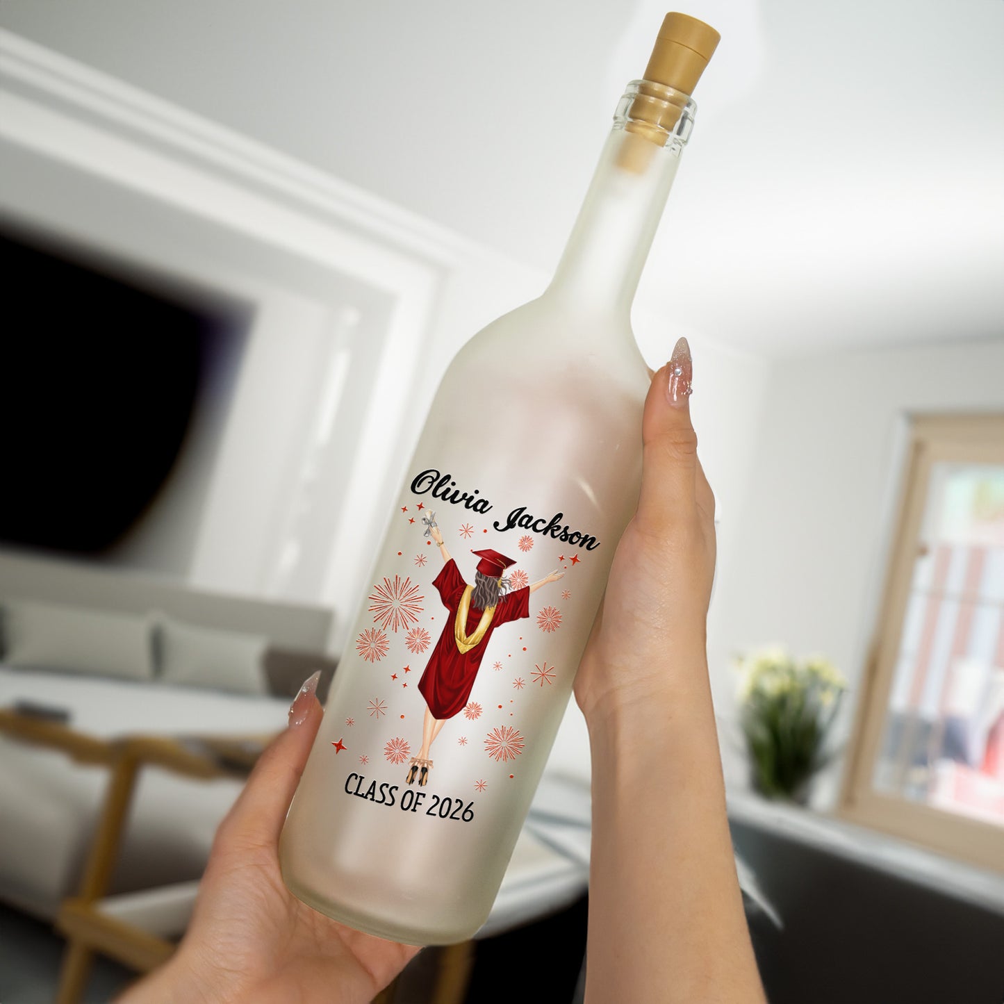 Behind You All Your Memories - Personalized Bottle Lamp