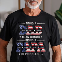Being A Dad Is An Honor - Personalized Shirt