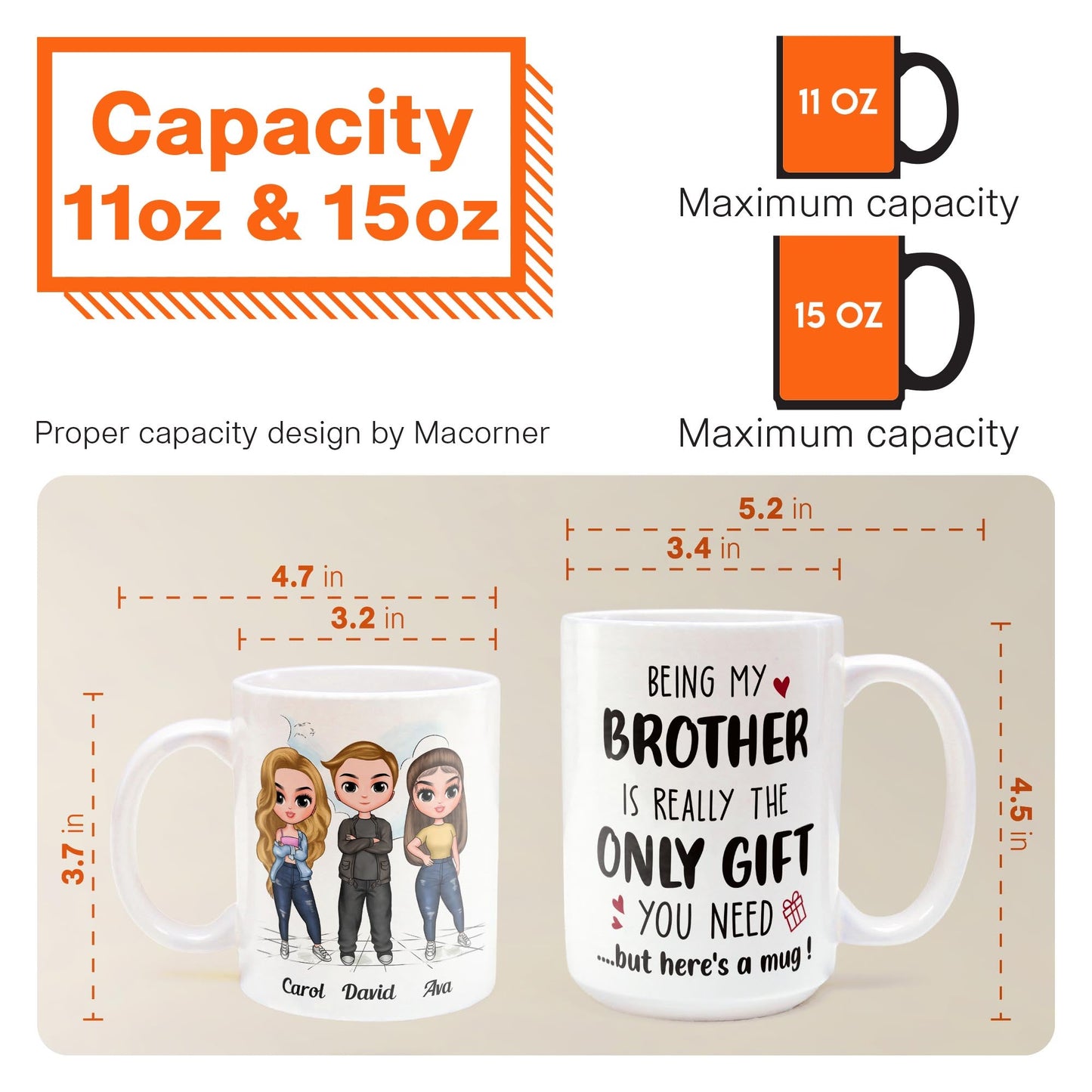 Being My Brother Is Really The Only Gift You Need - Personalized Mug - Birthday Gift For Brothers, Sisters