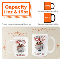 Being Your Brother Is Really The Only Gift You Need - Personalized Photo Mug