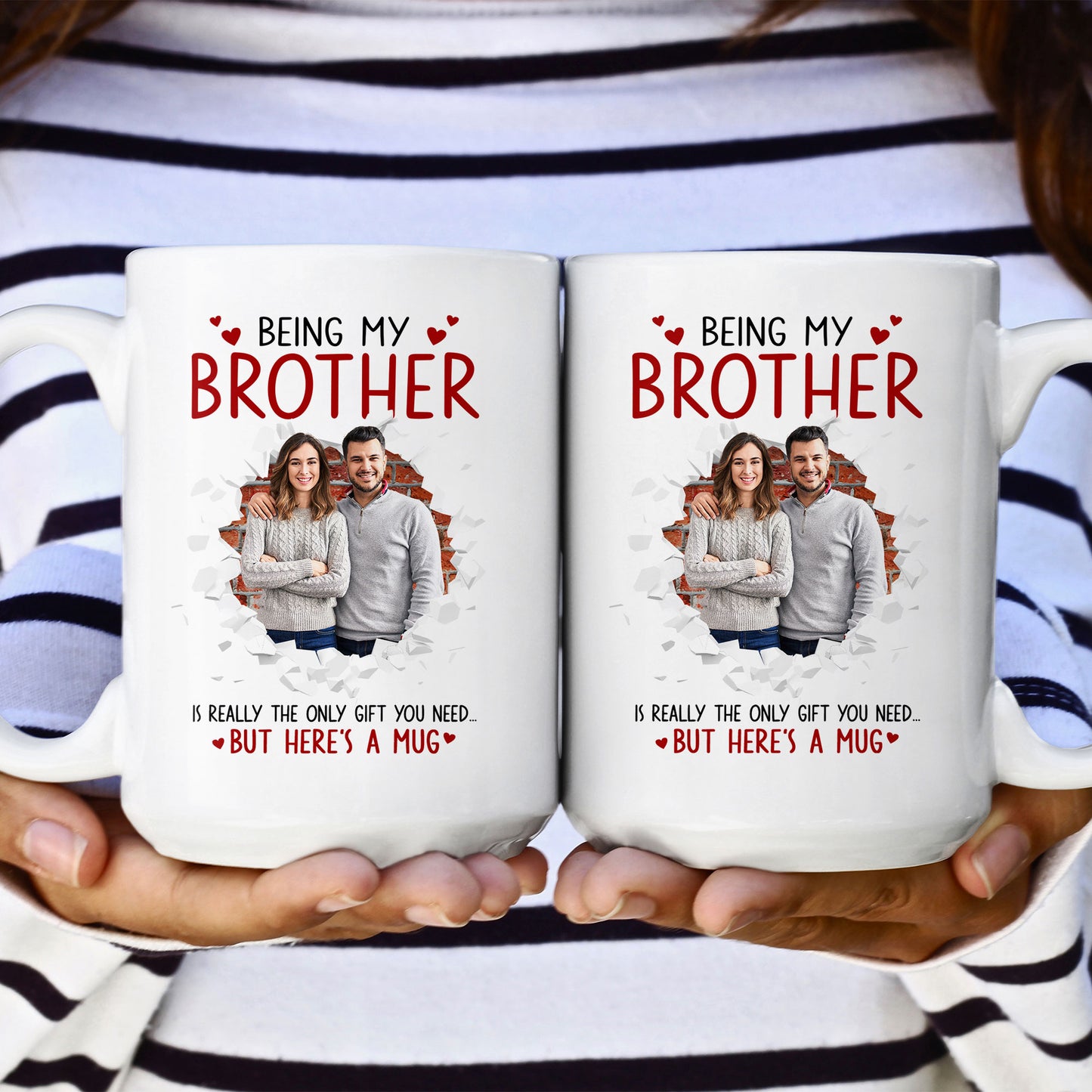 Being Your Brother Is Really The Only Gift You Need - Personalized Photo Mug