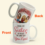Being My Sister Is The Only Gift You Need - Personalized Mug