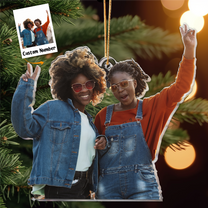 Best Black Sistas Ever - Personalized Acrylic Photo Ornament