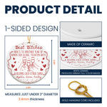 Best B*tches Here's To Another Year Of Us Laughing At Our Own Jokes - Personalized Ceramic Ornament