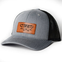 Best Buckin Dad Ever - Personalized Leather Patch Hat