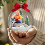 Best Buckin' Papa Ever - Personalized Christmas Ball Photo Ornament