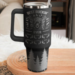 Best Buckin' Dad Ever Custom Kids Names - Personalized 40oz Tumbler
