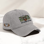 Best Buckin' Dad Ever - Customized With Kids' Names - Personalized Distressed Denim Cap