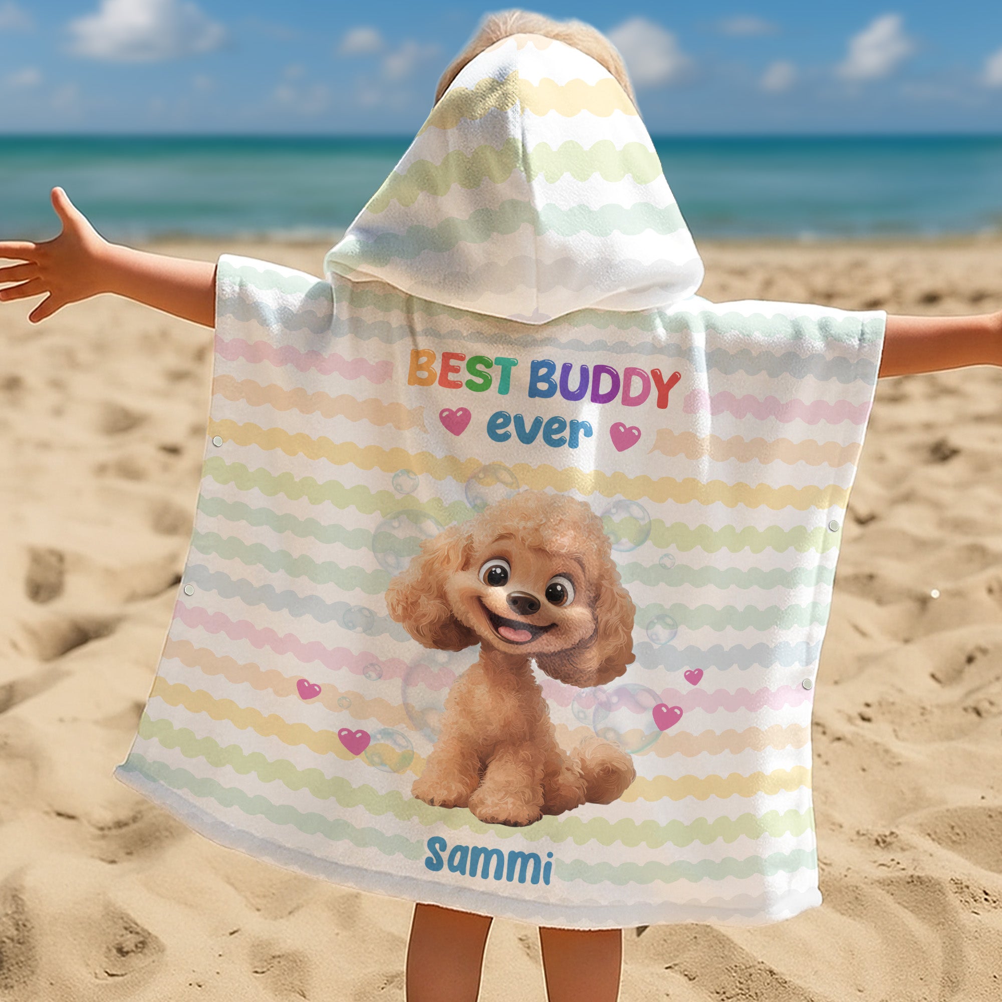 Best Buddy Ever - Personalized Kids Hooded Towel