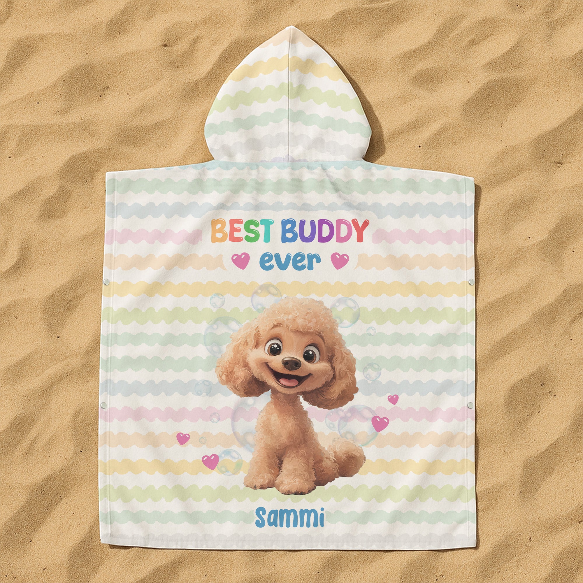 Best Buddy Ever - Personalized Kids Hooded Towel