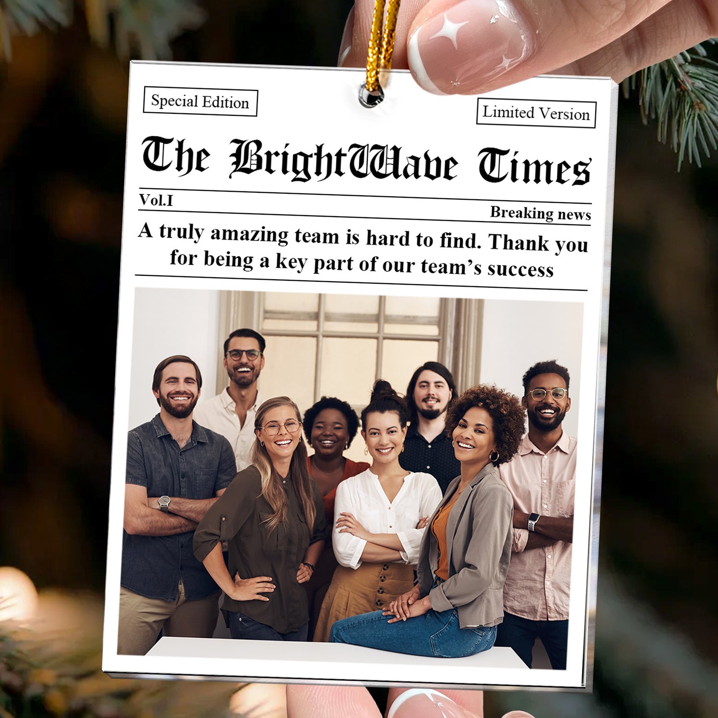 Best Bulk Christmas Gifts For Coworkers, Boss, Team - Best Deal - Personalized Acrylic Photo Ornament