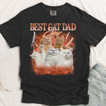 Best Cat Dad Ever - Bootleg Version - Personalized Photo Comfort Tee