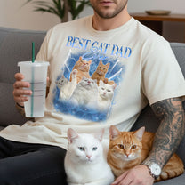 Best Cat Dad Ever - Bootleg Version - Personalized Photo Comfort Tee