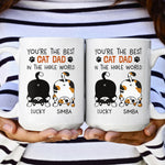Best Cat Dad In The Hole World - Personalized Mug
