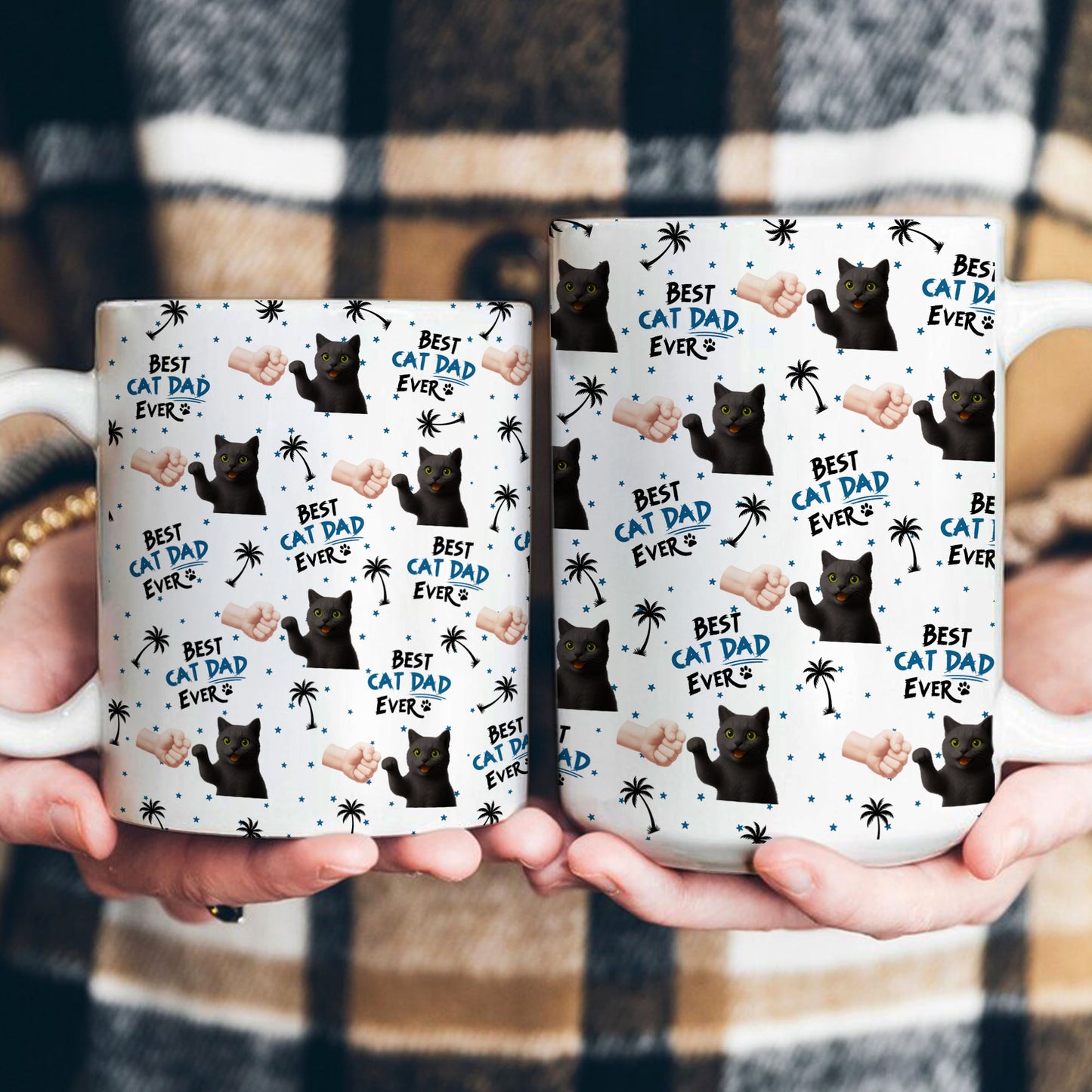 Best Cat Dad, Dog Mom Ever - New Version - Personalized Mug