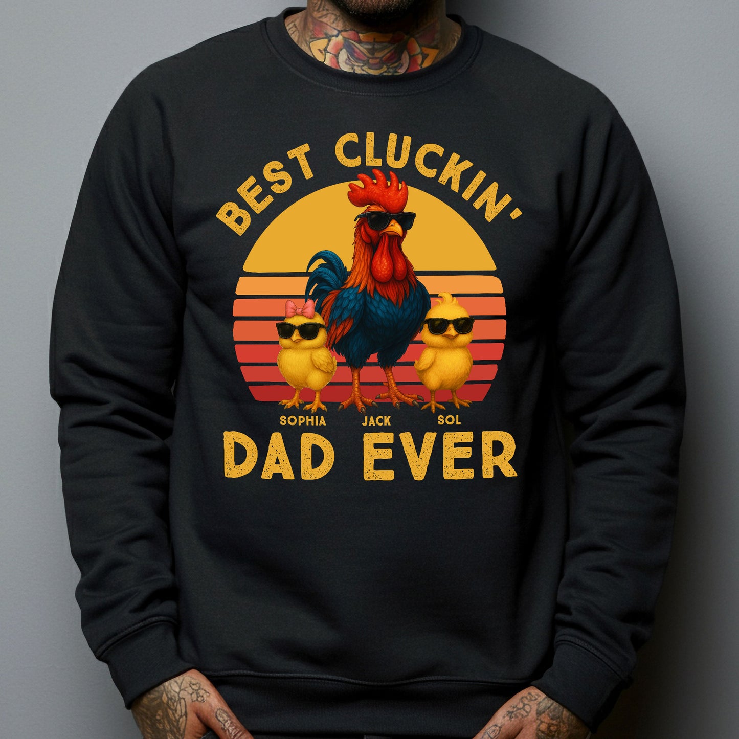 Best Cluckin' Dad Ever - Funny Father's Day Gifts - Personalized Shirt