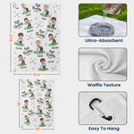 Best Dad By Par Best Papa By Par - Personalized Photo Golf Towel