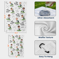 Father's Day Gifts, Best Dad By Par Best Papa By Par - Personalized Photo Golf Towel