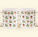 Best Dad By Par Funny Mug Golf Dad Custom Kid Face - Personalized Mug