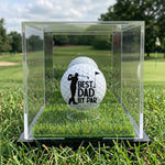 Best Dad By Par Grandpa Papa Husband Golf Gift - Personalized Photo Golf Ball