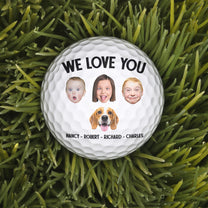 Best Dad By Par Grandpa Papa Husband Golf Gift - Personalized Golf Ball